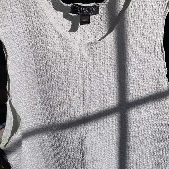 TopShop Textured Mint Green Top in Small - Picture 5 of 6